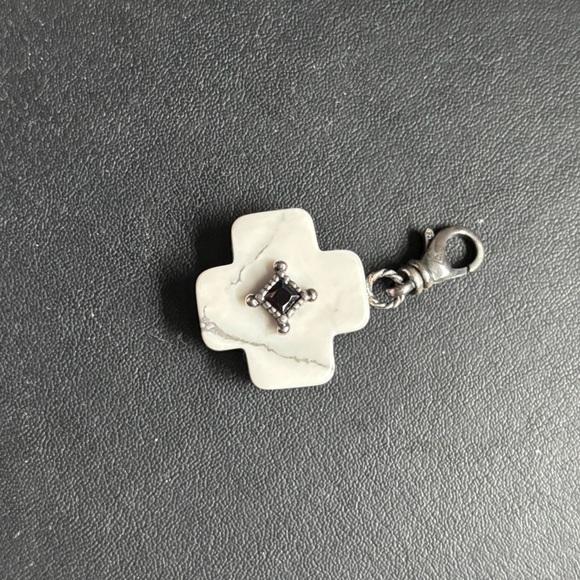 Silpada Jewelry - Silpada ‘Faith Love’ White and Silver Cross Pendant- Howlite cz .925 Sterling